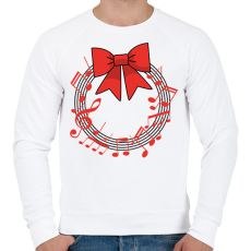 PRINTFASHION Karácsonyi koszorú - Férfi pulóver - Fehér