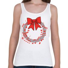 PRINTFASHION Karácsonyi koszorú - Női atléta - Fehér női trikó