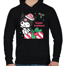 PRINTFASHION karácsonyi kuromi - Férfi kapucnis pulóver - Fekete