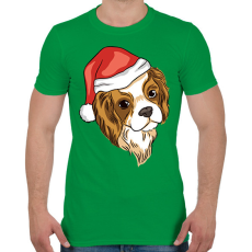PRINTFASHION Karácsonyi kutyus - Férfi póló - Zöld