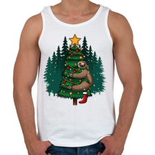 PRINTFASHION Karácsonyi lajhár - Férfi atléta - Fehér atléta, trikó