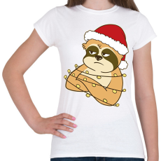 PRINTFASHION Karácsonyi lajhár - Női póló - Fehér