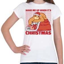 PRINTFASHION Karácsonyi lajhár - Női póló - Fehér női póló