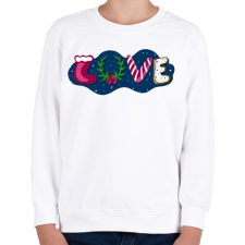 PRINTFASHION Karácsonyi love - Gyerek pulóver - Fehér gyerek pulóver, kardigán