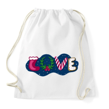 PRINTFASHION Karácsonyi love - Sportzsák, Tornazsák - Fehér tornazsák