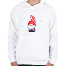 PRINTFASHION karácsonyi manó 2 - Gyerek kapucnis pulóver - Fehér gyerek pulóver, kardigán