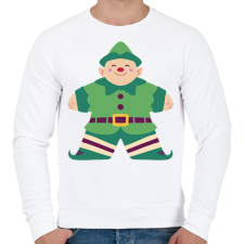 PRINTFASHION Karácsonyi manó - Férfi pulóver - Fehér férfi pulóver, kardigán