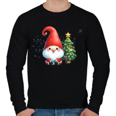 PRINTFASHION karácsonyi manó - Férfi pulóver - Fekete