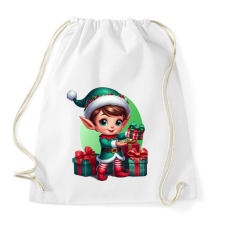PRINTFASHION Karácsonyi manófiú - Sportzsák, Tornazsák - Fehér tornazsák