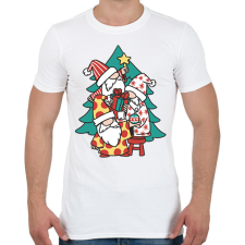 PRINTFASHION Karácsonyi manók - Férfi póló - Fehér férfi póló