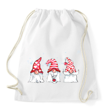 PRINTFASHION karácsonyi manók - Sportzsák, Tornazsák - Fehér tornazsák