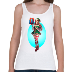 PRINTFASHION Karácsonyi manólány - Női atléta - Fehér