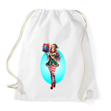 PRINTFASHION Karácsonyi manólány - Sportzsák, Tornazsák - Fehér tornazsák