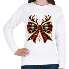 PRINTFASHION Karácsonyi masni - Női pulóver - Fehér