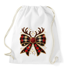 PRINTFASHION Karácsonyi masni - Sportzsák, Tornazsák - Fehér tornazsák