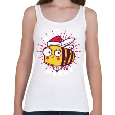 PRINTFASHION Karácsonyi méhecske - Női atléta - Fehér női trikó