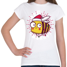 PRINTFASHION Karácsonyi méhecske - Női póló - Fehér