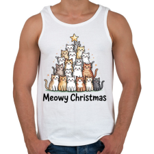 PRINTFASHION Karácsonyi minta - Férfi atléta - Fehér atléta, trikó