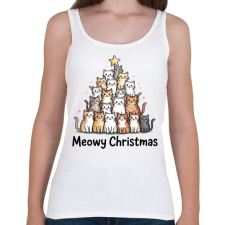 PRINTFASHION Karácsonyi minta - Női atléta - Fehér női trikó