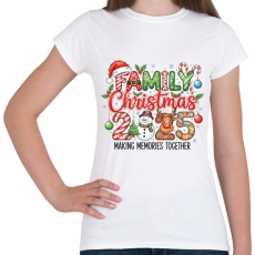 PRINTFASHION karácsonyi minta - Női póló - Fehér