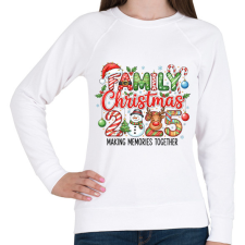 PRINTFASHION karácsonyi minta - Női pulóver - Fehér női pulóver, kardigán