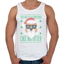 PRINTFASHION Karácsonyi mókusos csúnya pulcsi - Férfi atléta - Fehér atléta, trikó