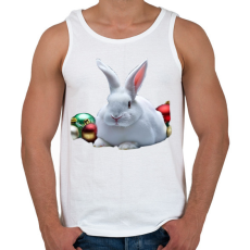 PRINTFASHION karácsonyi nyuszi - Férfi atléta - Fehér