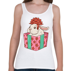 PRINTFASHION Karácsonyi nyuszi - Női atléta - Fehér