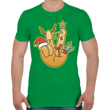 PRINTFASHION Karácsonyi peace - Férfi póló - Zöld férfi póló