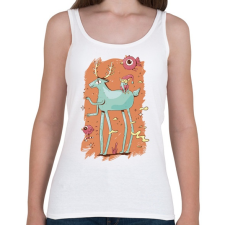 PRINTFASHION Karácsonyi rajz szarvassal manóval - Női atléta - Fehér női trikó