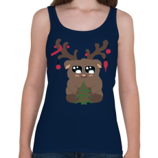 PRINTFASHION karácsonyi rénszarvas - Női atléta - Sötétkék