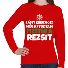 PRINTFASHION KARÁCSONYI REZSI - Női pulóver - Piros