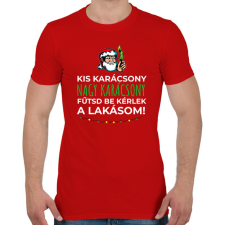 PRINTFASHION Karácsonyi rezsicsökkentés 1 - Férfi póló - Piros férfi póló