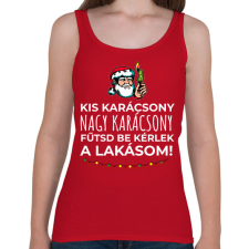 PRINTFASHION Karácsonyi rezsicsökkentés 3 - Női atléta - Cseresznyepiros női trikó