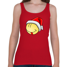 PRINTFASHION Karácsonyi smile - Női atléta - Cseresznyepiros női trikó