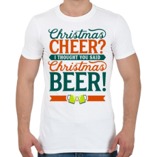 PRINTFASHION Karácsonyi sör - Férfi póló - Fehér