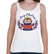 PRINTFASHION Karácsonyi süni - Női atléta - Fehér női trikó