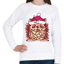 PRINTFASHION Karácsonyi süni - Női pulóver - Fehér női pulóver, kardigán