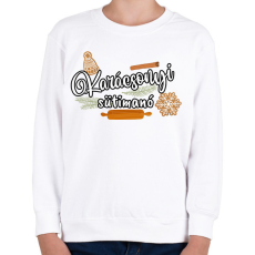 PRINTFASHION Karácsonyi sütimanó - Gyerek pulóver - Fehér