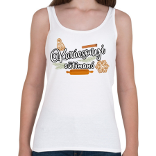 PRINTFASHION Karácsonyi sütimanó - Női atléta - Fehér női trikó