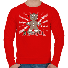 PRINTFASHION KARÁCSONYI SZÉNHIDRÁT - Férfi pulóver - Piros