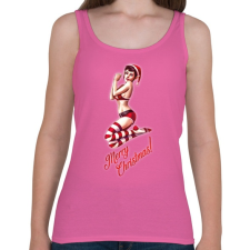 PRINTFASHION Karácsonyi szexi kobold lány - Női atléta - Rózsaszín női trikó