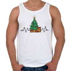 PRINTFASHION Karácsonyi szív - Férfi atléta - Fehér