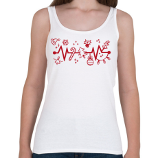 PRINTFASHION Karácsonyi szív - Női atléta - Fehér