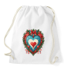 PRINTFASHION Karácsonyi szív - Sportzsák, Tornazsák - Fehér