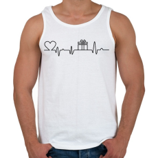 PRINTFASHION Karácsonyi szívritmus - Férfi atléta - Fehér