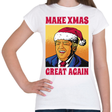 PRINTFASHION Karácsonyi Trump - Női póló - Fehér