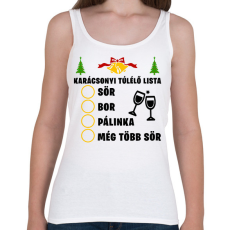 PRINTFASHION Karácsonyi túlélő lista - Női atléta - Fehér
