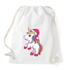 PRINTFASHION Karácsonyi unikornis - Sportzsák, Tornazsák - Fehér tornazsák