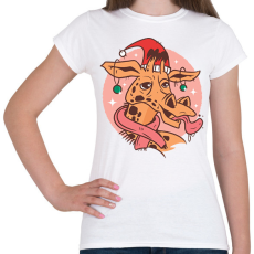 PRINTFASHION Karácsonyi zsiráf - Női póló - Fehér